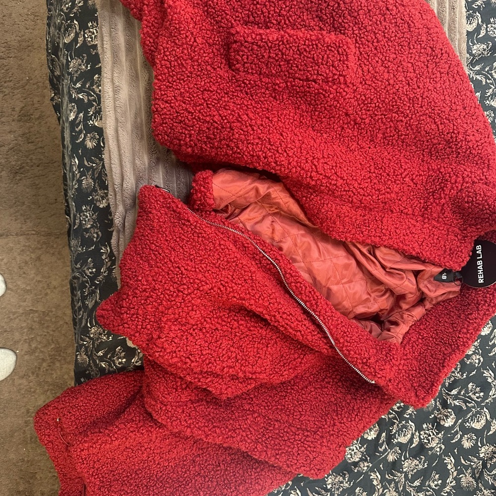 Rehab Red Textured Jacket - Picture 3 of 4